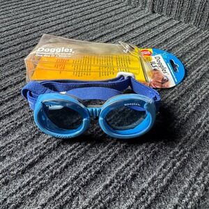 Doggles ILS Dog Goggles Shiny Blue Frame Blue Lens Extra Small XS 1-10 lbs